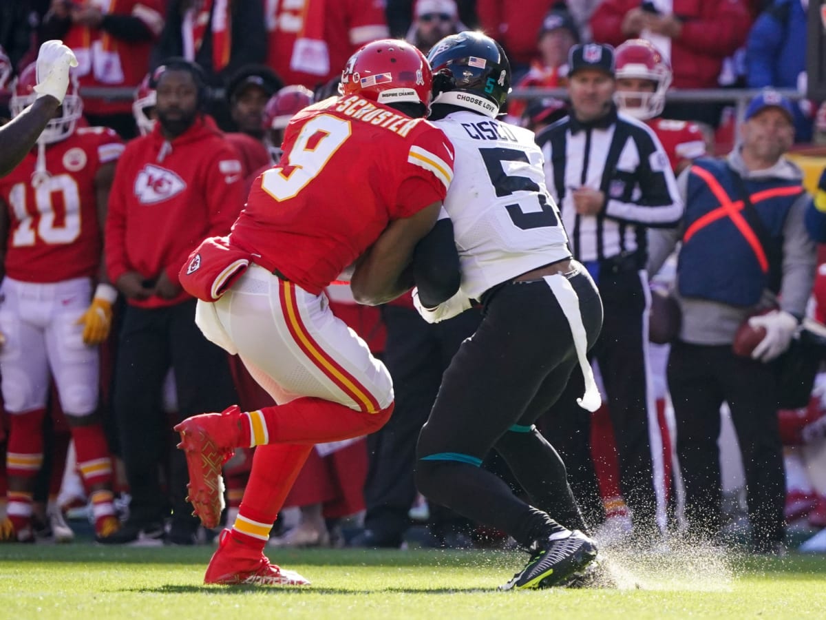 NFL Fines Jacksonville Jaguars' Andre Cisco for Hit on Kansas City Chiefs'  WR JuJu Smith-Schuster - Sports Illustrated Jacksonville Jaguars News,  Analysis and More