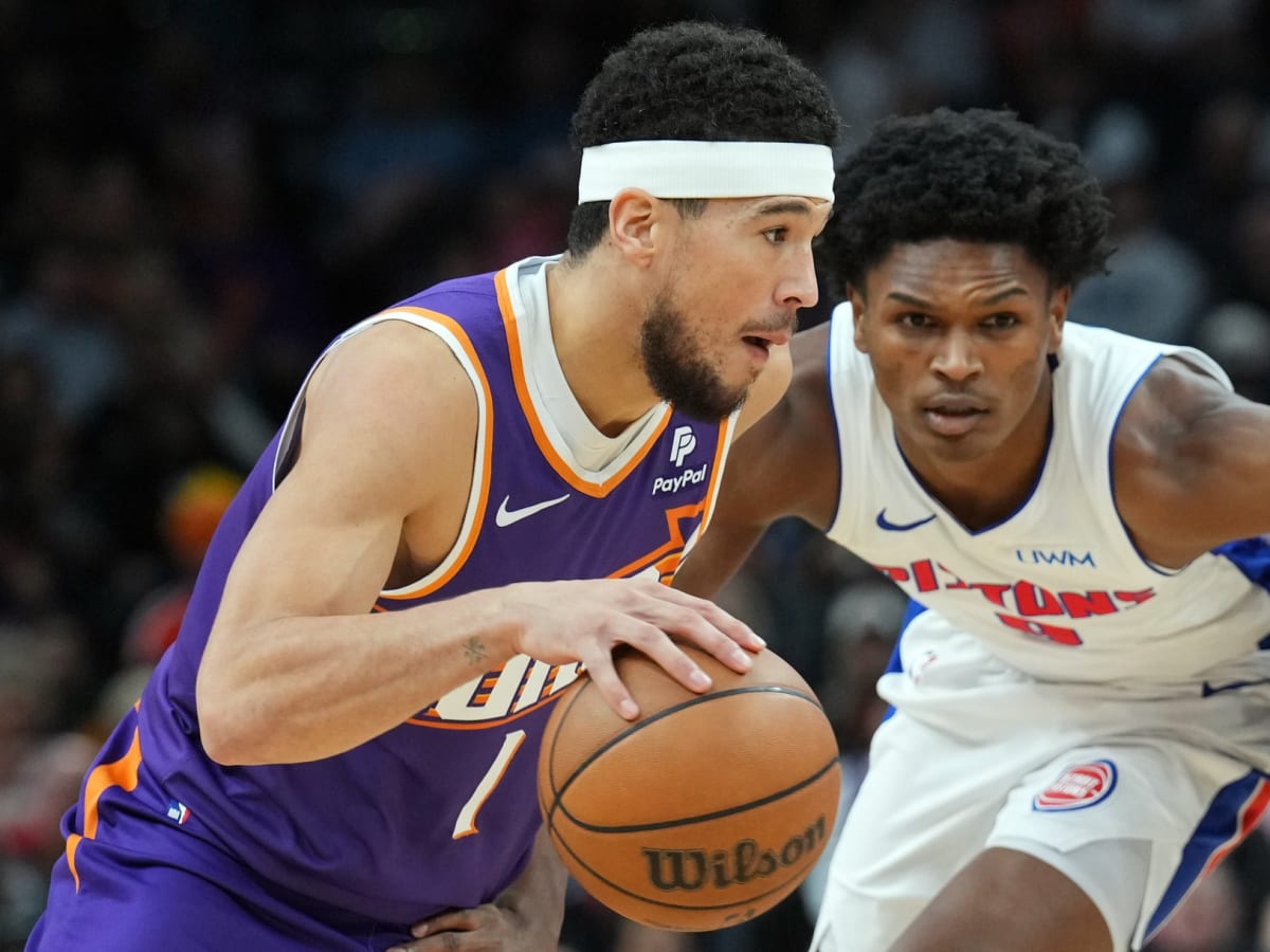 Devin Booker ejected in first quarter but Suns crush Pistons