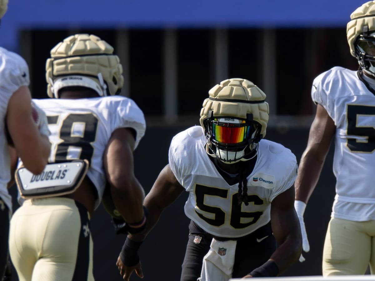 New Orleans Saints defensive tackle David Onyemata (93) stretches during  NFL football training camp in Metairie, La., Wednesday, Aug. 11, 2021. (AP  Photo/Derick Hingle Stock Photo - Alamy