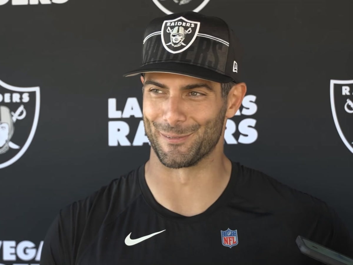 San Francisco 49ers quarterback Jimmy Garoppolo (10) signals during  practice in preparation for Super Bowl LIV at the SAP Performance Center,  Friday, Jan. 24, 2020, in Santa Clara, California. (Photo by IOS/ESPA-Images