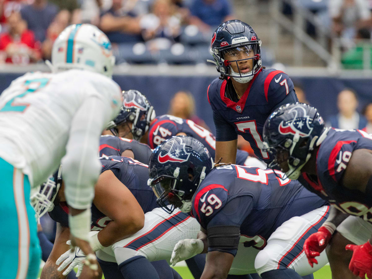 The Houston Texans fall 28-3 to the Miami Dolphins in their preseason home  opener, despite an early interception by the defense.