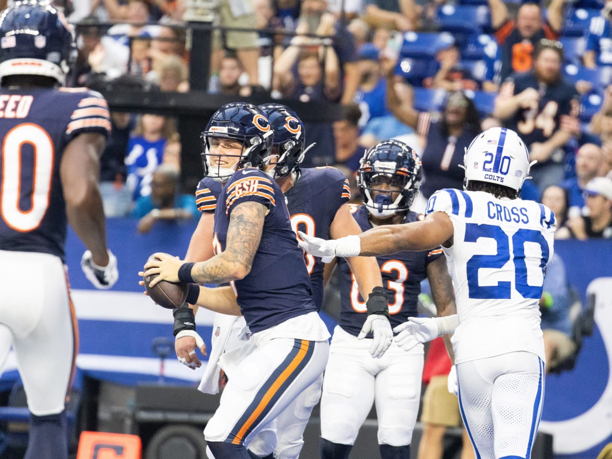 Chicago Bears quarterback Tyson Bagent (17) during the second half