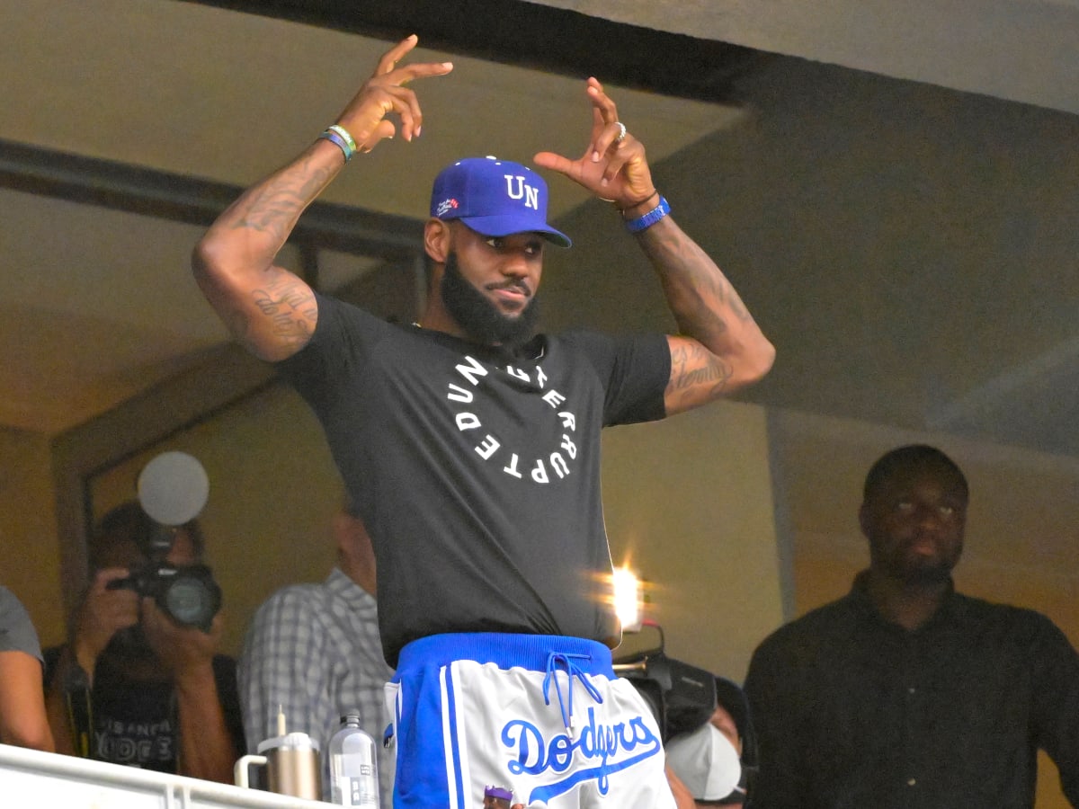 LeBron James and L.A. Dodgers team up to make Dodger Stadium a