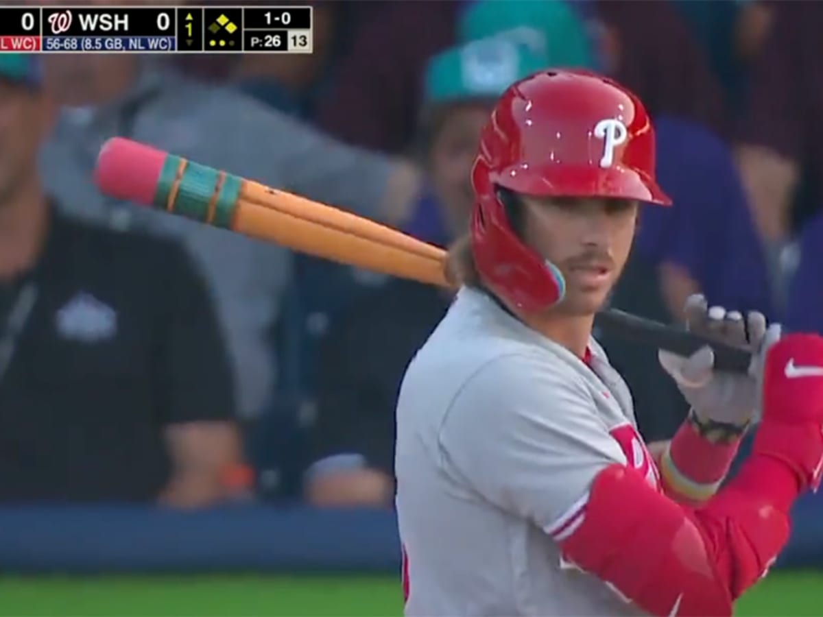 Phillies infielder Bryson Stott's custom bat takes you back to