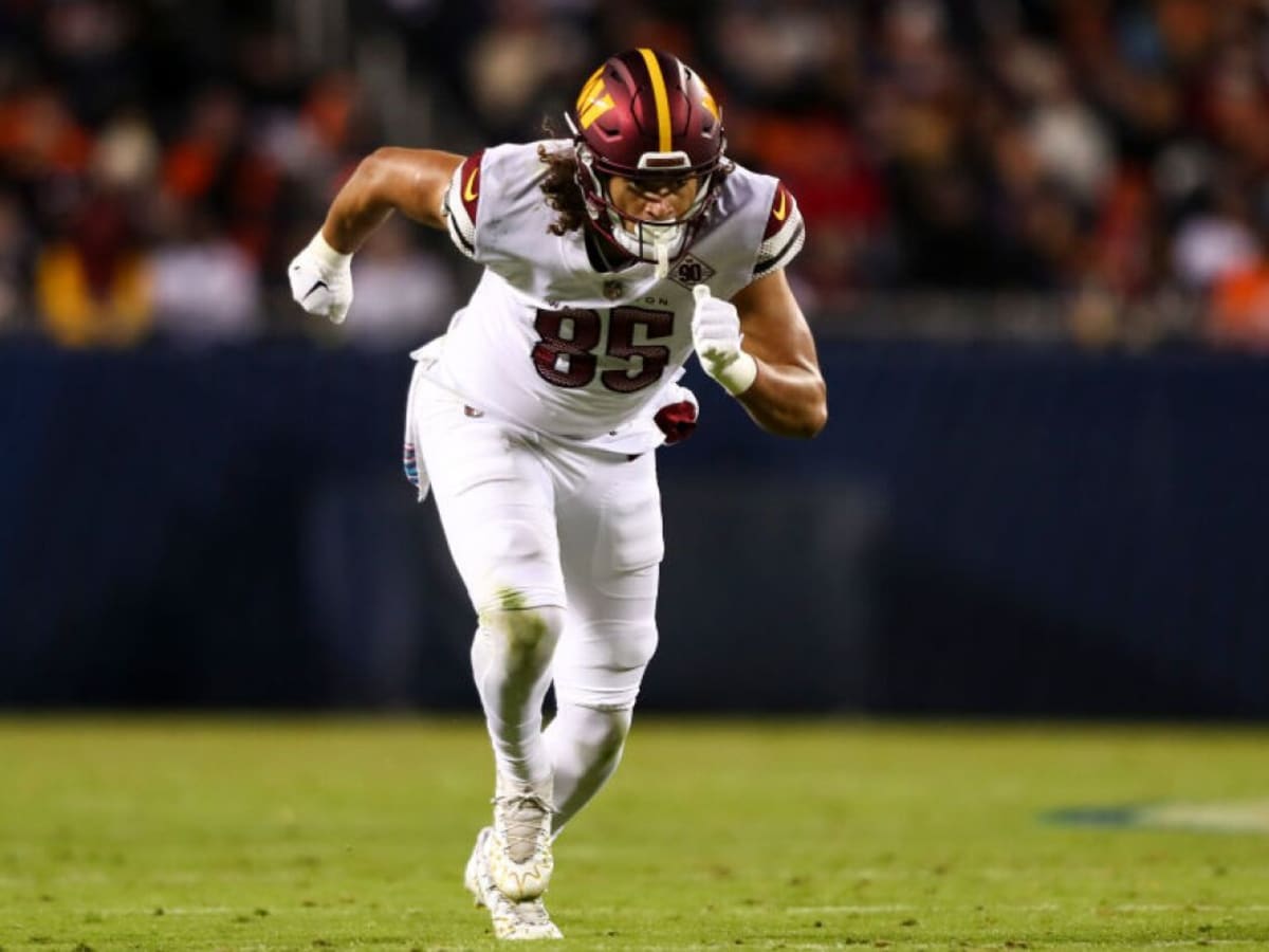 Washington Commanders tight end Cole Turner (85) runs during an NFL  football game against the Arizona Cardinals, Sunday, September 10, 2023 in  Landover, Maryland. (AP Photo/Daniel Kucin Jr Stock Photo - Alamy