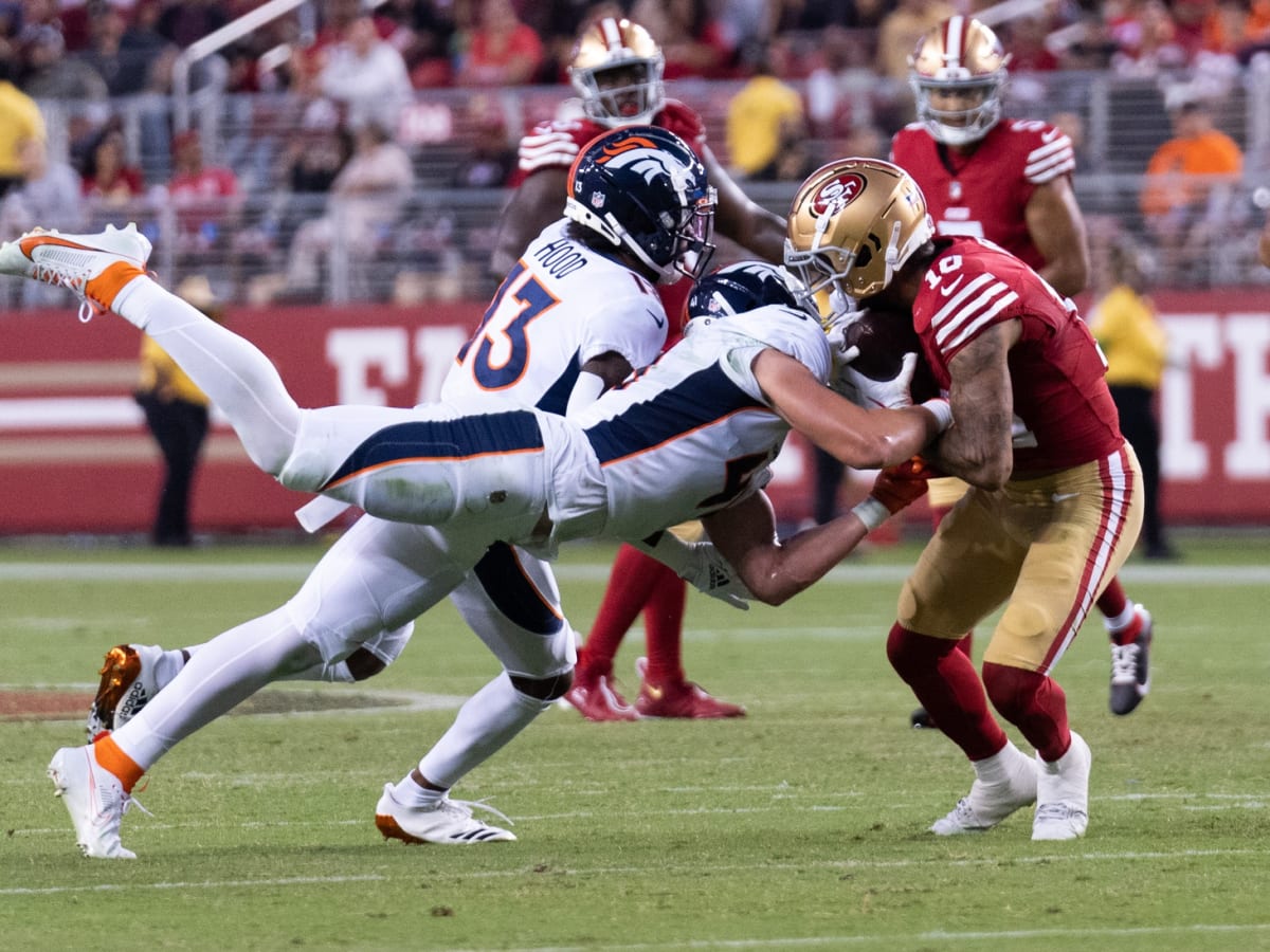 Denver Broncos linebacker Drew Sanders (41) lines up during an NFL  pre-season game against the Arizona Cardinals, Friday, Aug. 11, 2023, in  Glendale, Ariz. (AP Photo/Rick Scuteri Stock Photo - Alamy