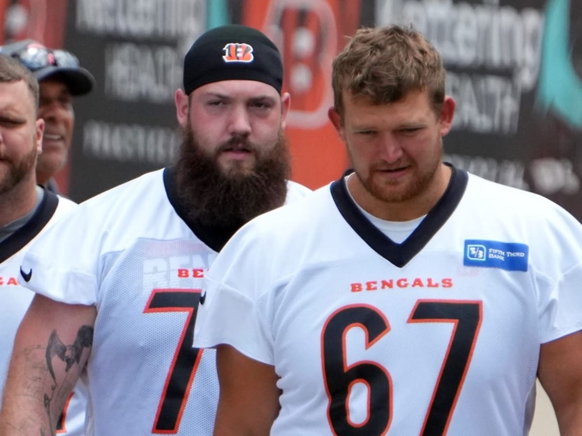 Cincinnati Bengals offensive tackle Orlando Brown Jr. (75) prepares to  perform a drill during the NFL football team's training camp, Thursday,  July 27, 2023, in Cincinnati. (AP Photo/Jeff Dean Stock Photo - Alamy