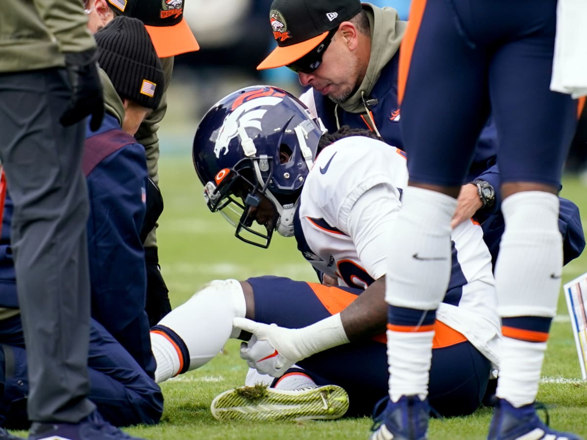 Denver Broncos safety Devon Key (38) makes a tackle against the Los Angeles  Rams of an NFL football game Saturday, Aug 26, 2023, in Denver. (AP  Photo/Bart Young Stock Photo - Alamy