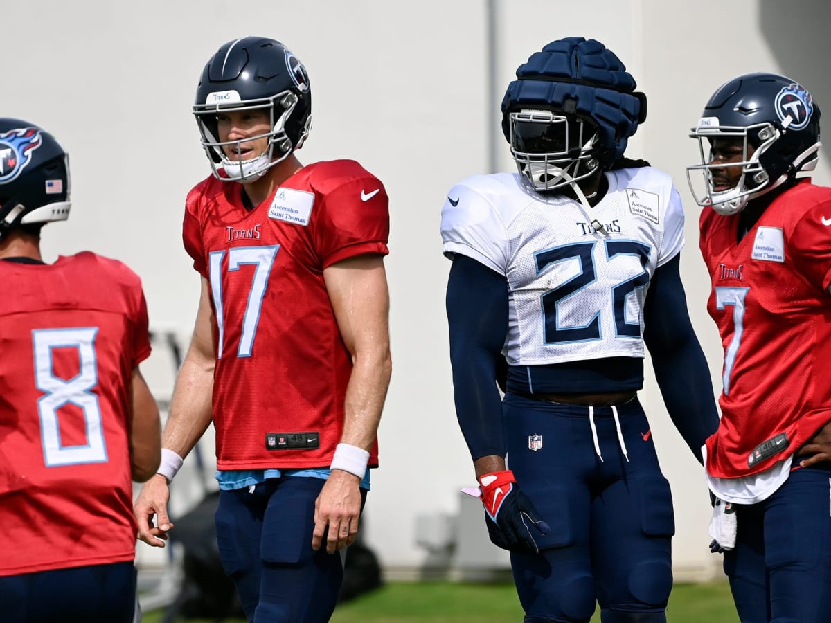 The Tennessee Titans are letting Willis and Levis compete to back up  Tannehill at QB