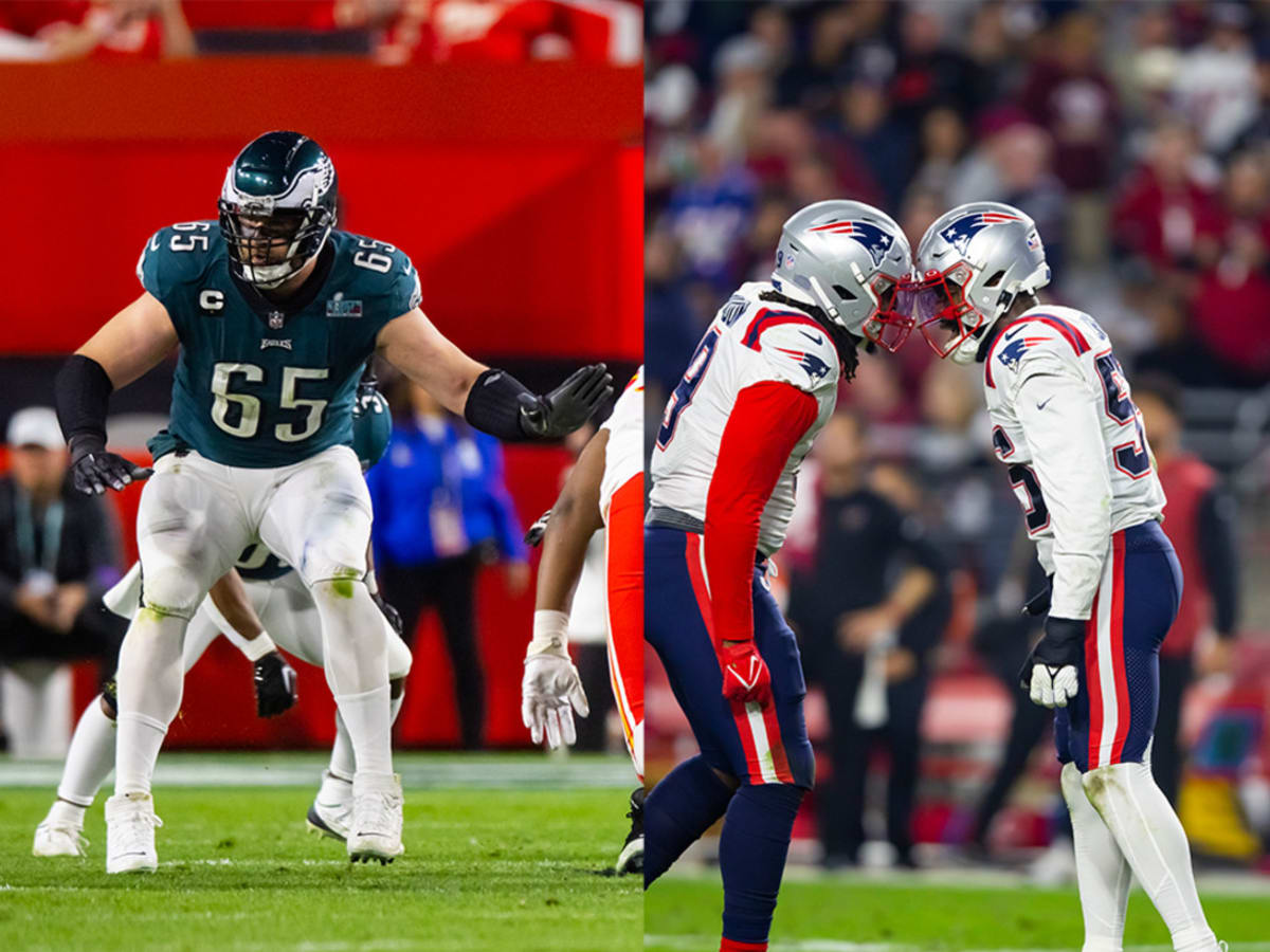 Philadelphia Eagles offensive tackle Lane Johnson (65) walks off the field  against the New York Giants during an NFL football game Sunday, Dec. 11,  2022, in East Rutherford, N.J. (AP Photo/Adam Hunger