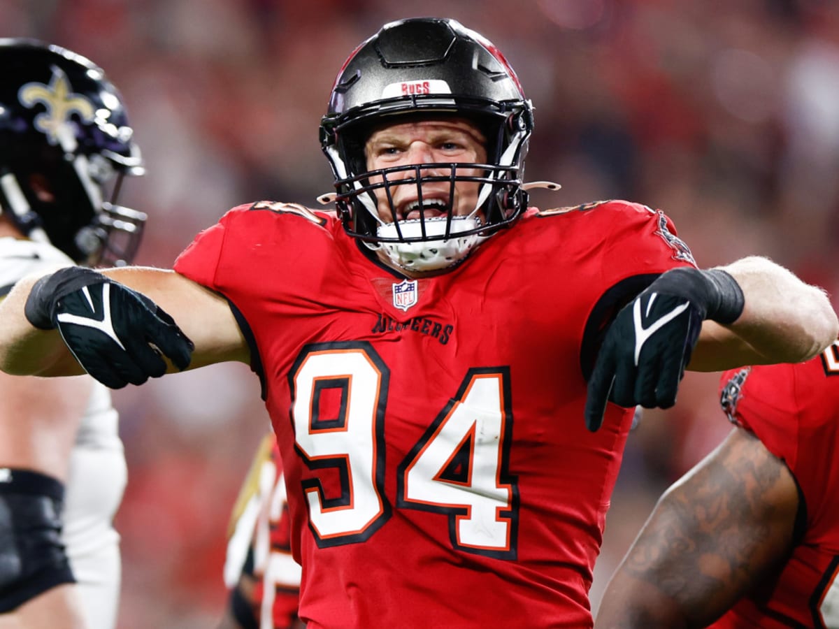 Tampa Bay Buccaneers linebacker Carl Nassib (94) stands on the