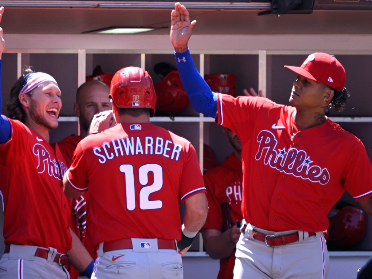 Kyle Schwarber of the Philadelphia Phillies hits a home run