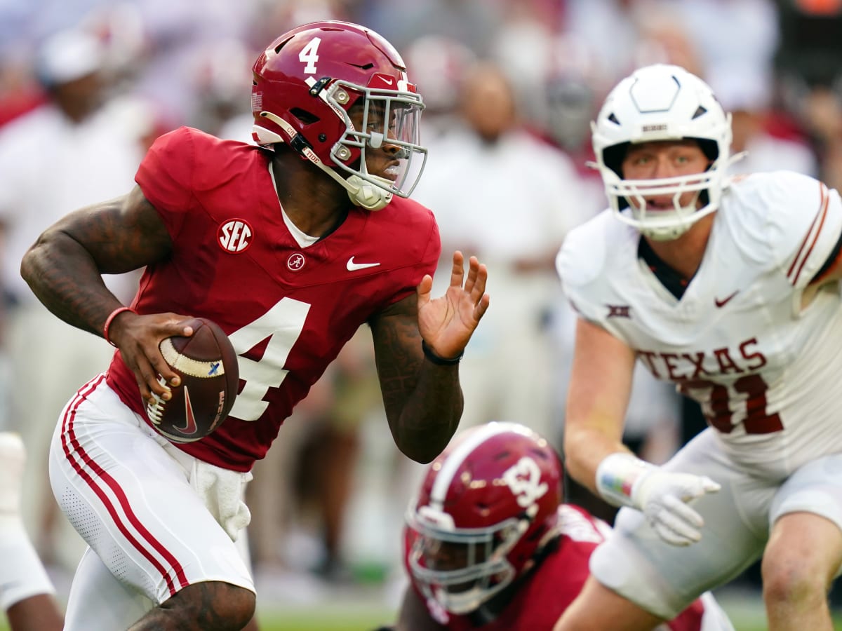 Texas Longhorns Reveal Plan for Alabama Crimson Tide QB Jalen Milroe: 'Make  Him Pass!' - Sports Illustrated Texas Longhorns News, Analysis and More