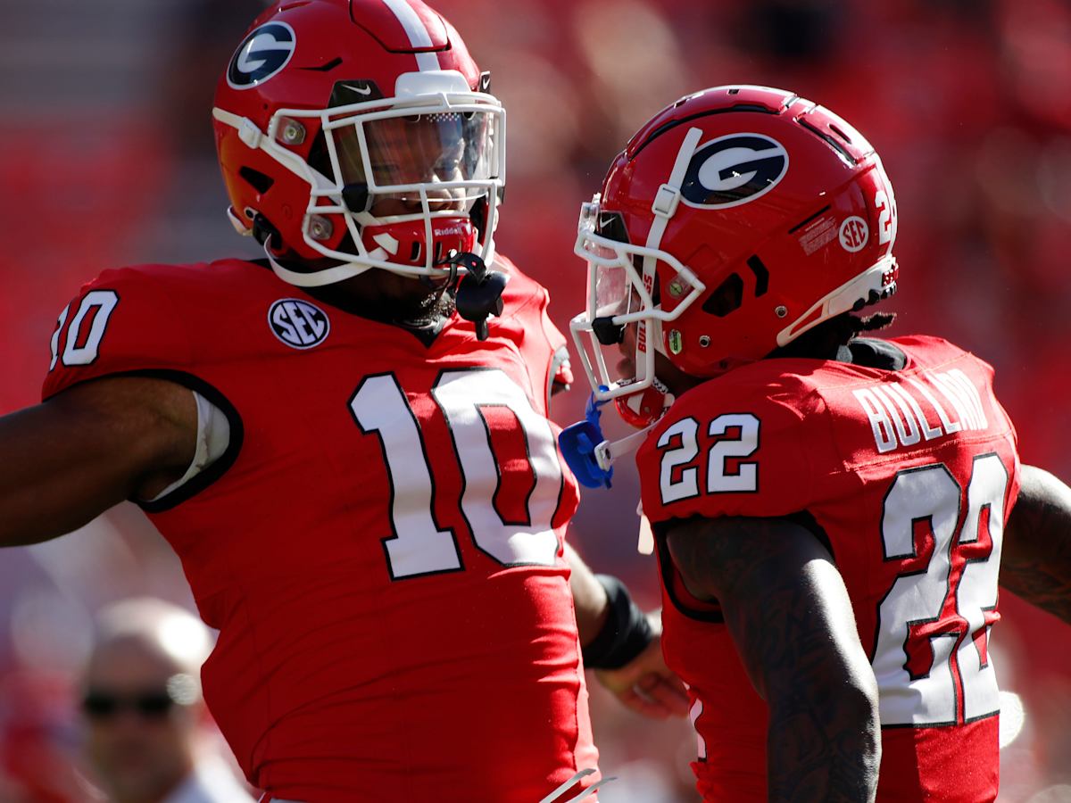 Georgia defensive back Javon Bullard talks during preseason practice