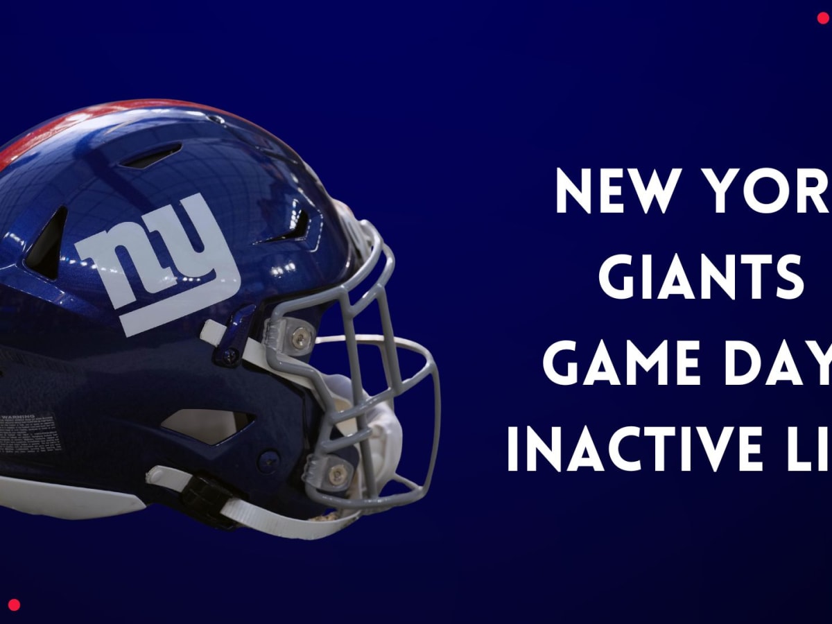 New York Giants Inactive/Lineup Report - Sports Illustrated New York Giants  News, Analysis and More