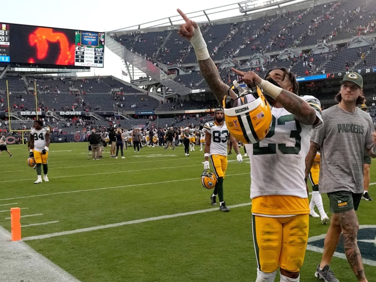 Green Bay Packers defensive end Karl Brooks (94) walks off the