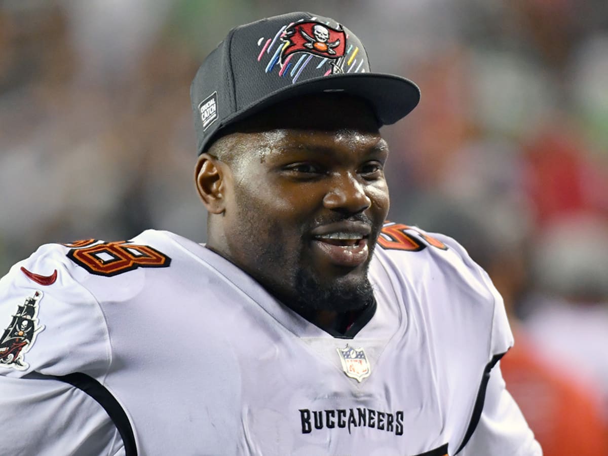 December 29, 2019: Tampa Bay Buccaneers linebacker Shaquil Barrett (58)  looks on during the NFL game between the Atlanta Falcons and the Tampa Bay  Buccaneers held at Raymond James Stadium in Tampa