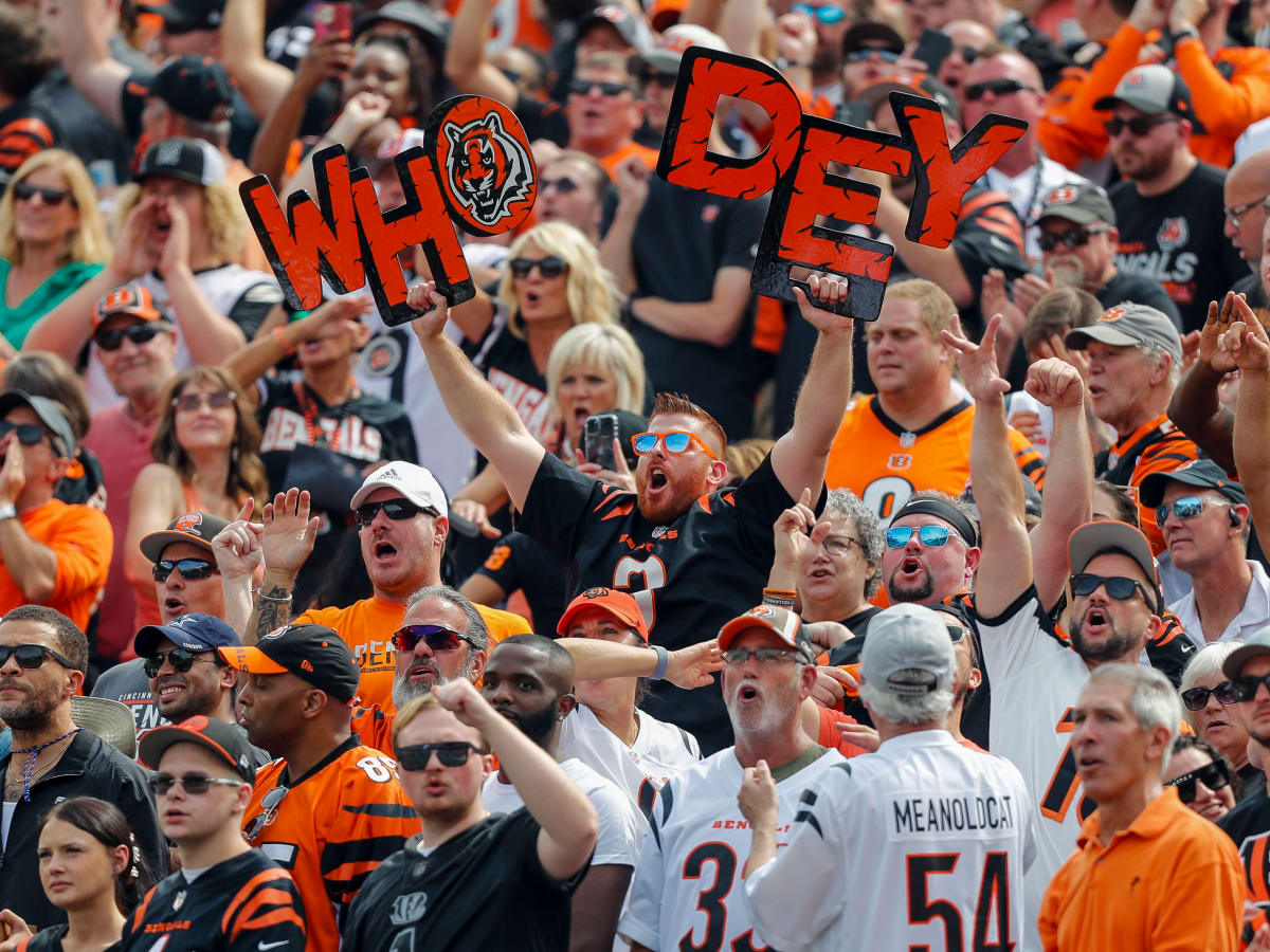 Baltimore Ravens vs. Cincinnati Bengals. Fans support on NFL Game.  Silhouette of supporters, big screen with two rivals in background Stock  Photo - Alamy