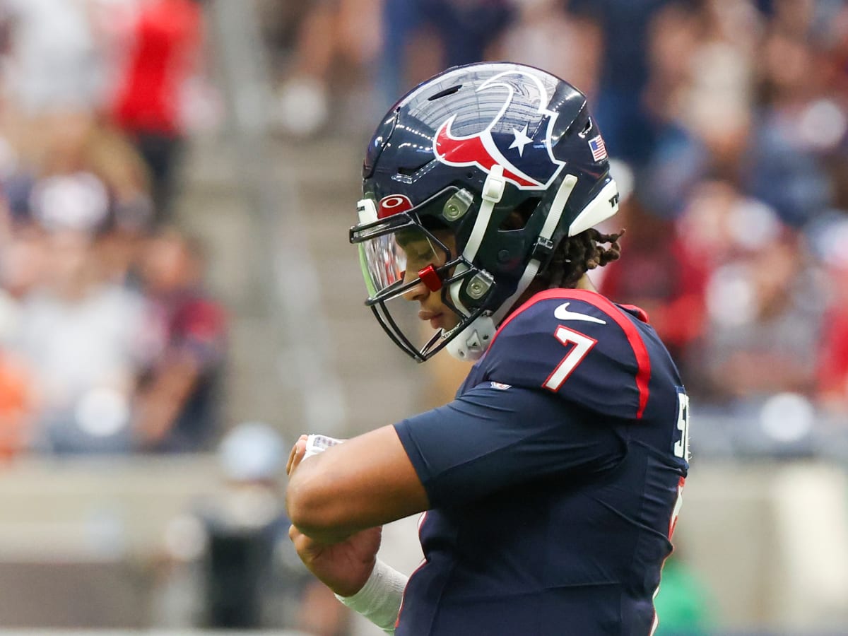 Houston Texans wearing alternate red uniforms for Week 14 vs. Broncos