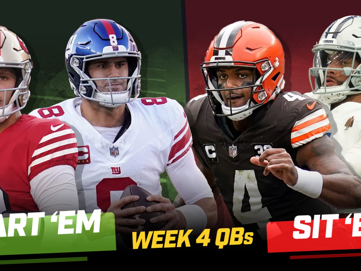 Fantasy Football Week 4 Start 'Em Sit 'Em QB rankings: Geno Smith flying  under the radar, and is Aidan O'Connell worth a shot?