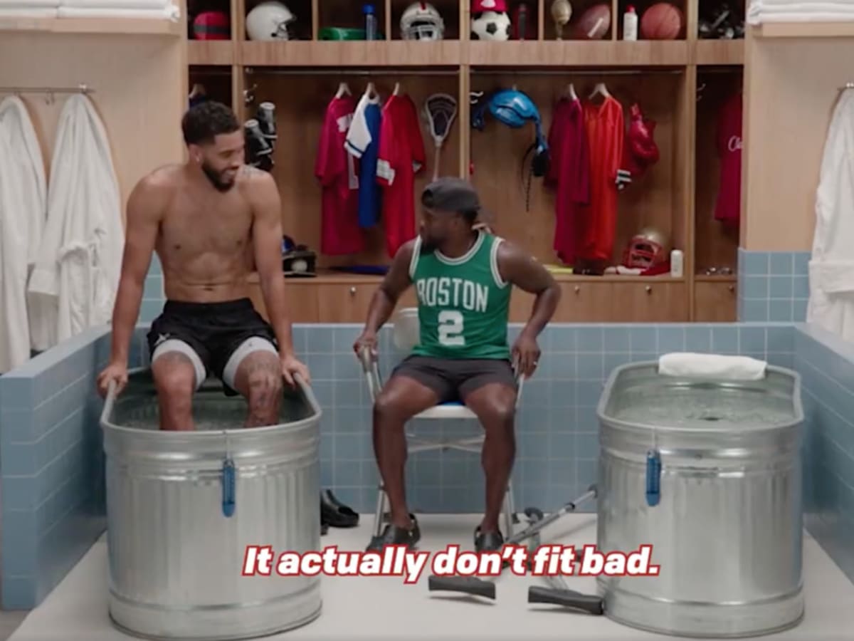 Jayson Tatum Gave Kevin Hart One Of His Son Deuce's Jerseys