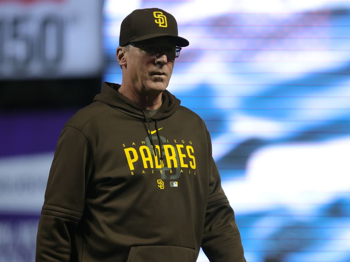 San Diego Padres manager Bob Melvin walks off the field during the