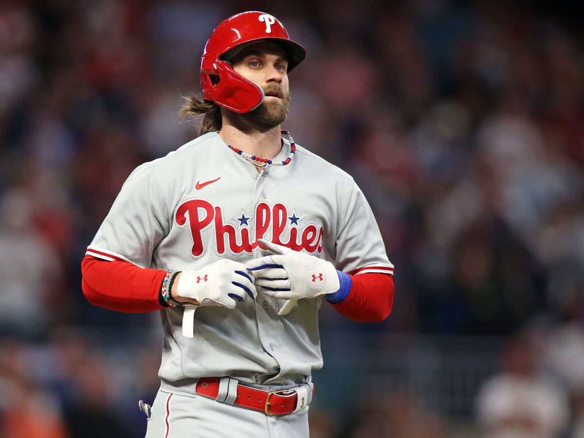 Phillies hero Bryce Harper slammed by Braves announcers after he made  'throat-slashing' sign and stared down Orlando Arcia in MLB NLDS victory