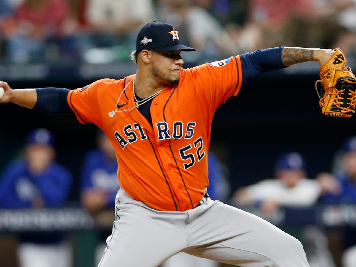 Houston's Bryan Abreu appeals suspension for throwing at Adolis