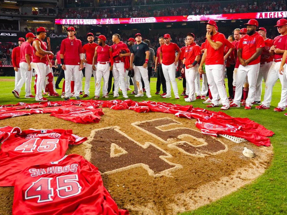 Angels Slugger Mike Trout Wearing His Late Teammate Tyler Skaggs' Number 45  for the All Star Game : r/sports