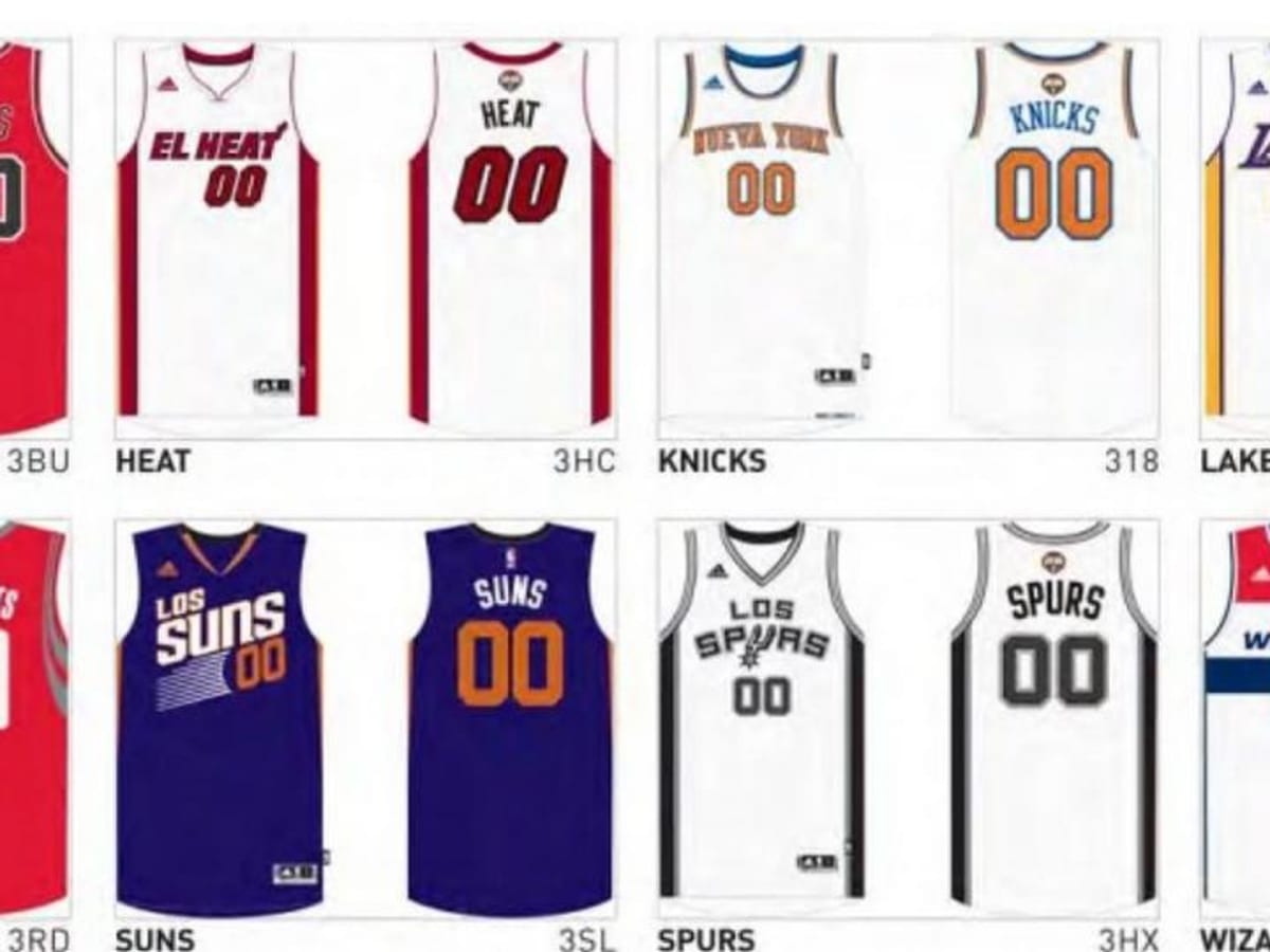 Los Lakers, Los Spurs and other Noche Latina jerseys