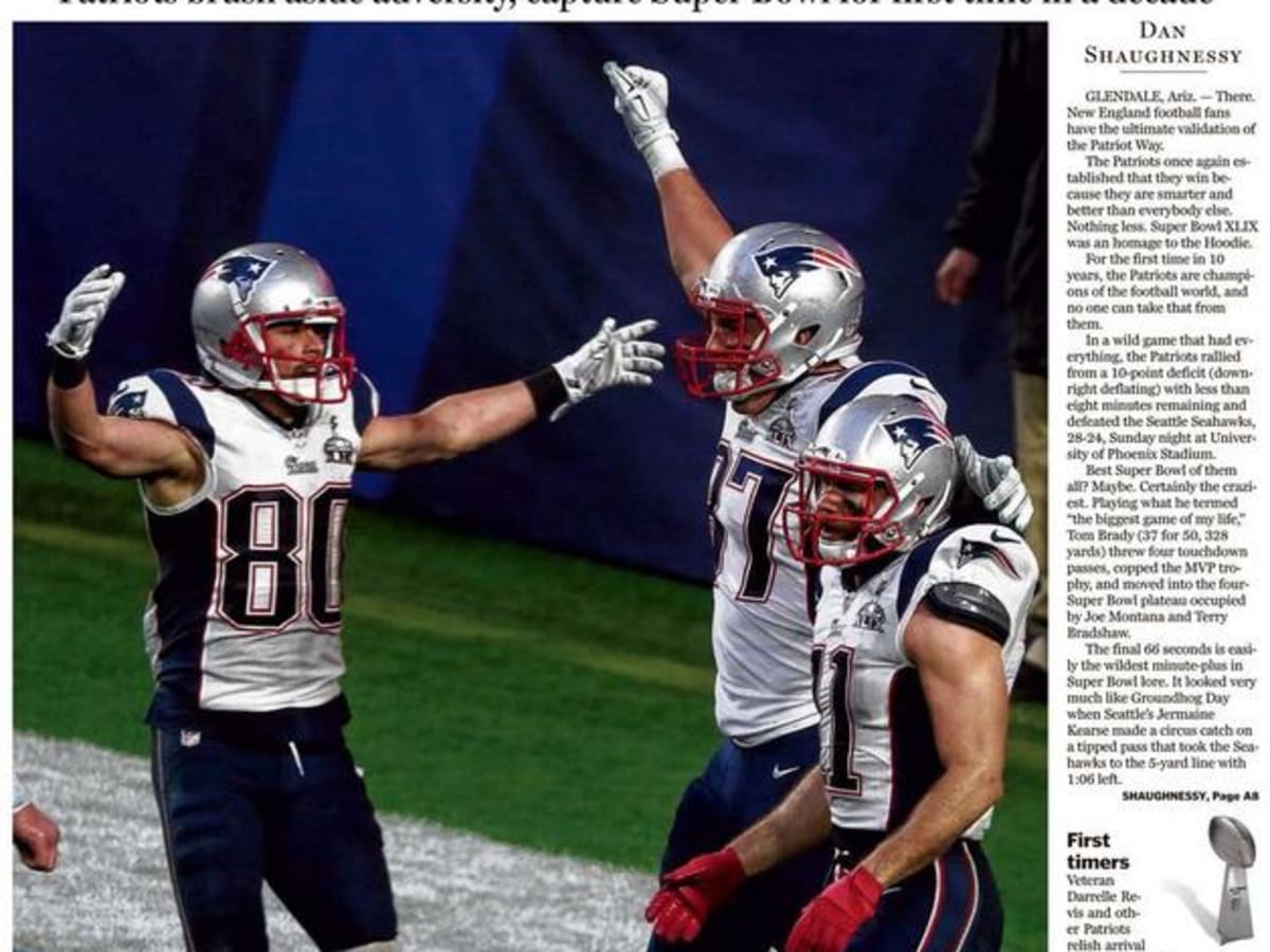 Patriots lose Super Bowl, Boston Globe front page says - Sports Illustrated