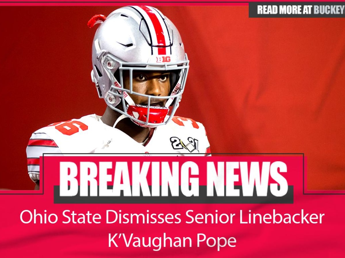 Dismissed from Ohio State, LB K'Vaughan Pope apologizes after storming off  field during Akron game 