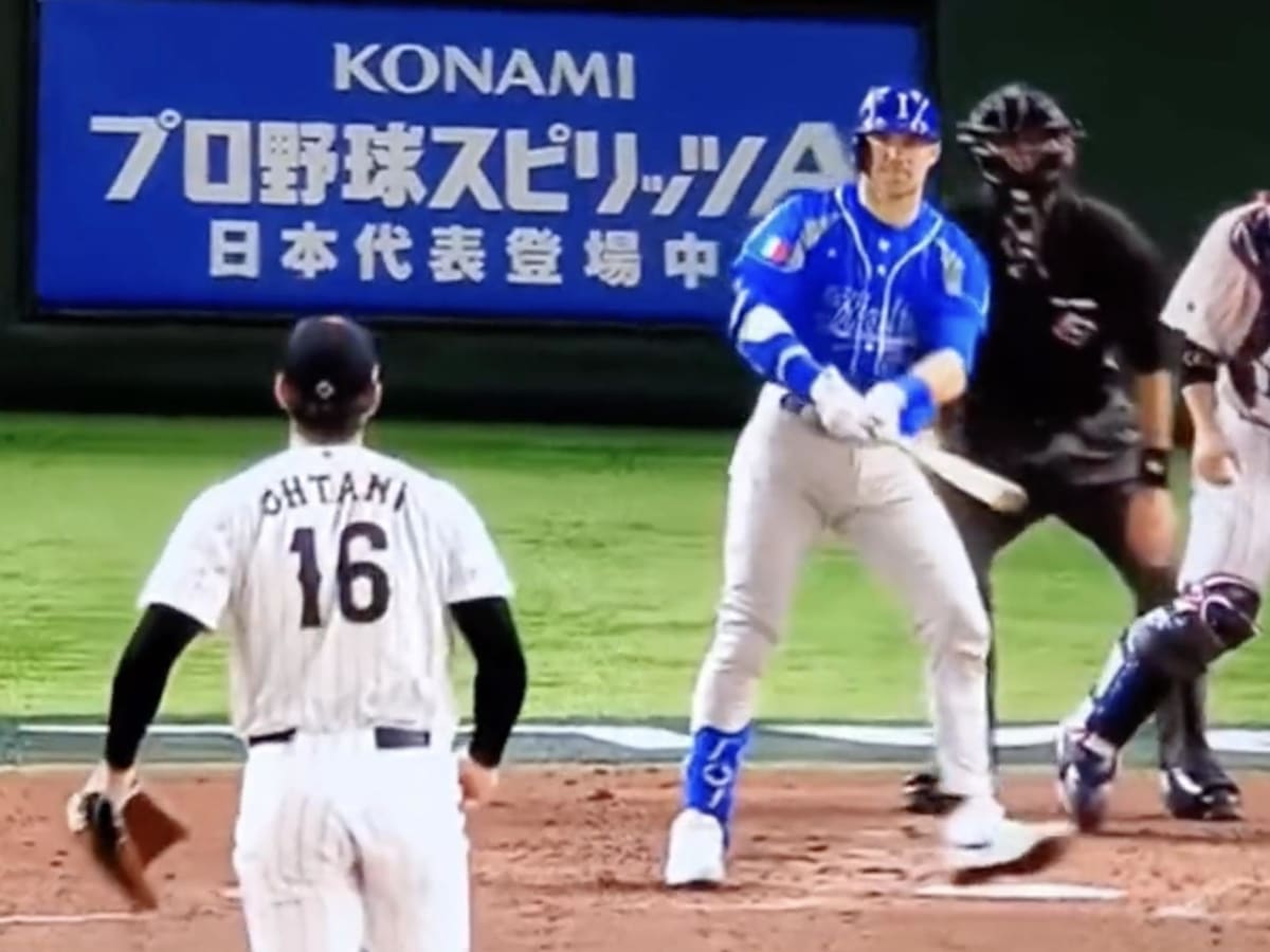 Shohei Ohtani abrupt serious face during Italy game : r/baseball