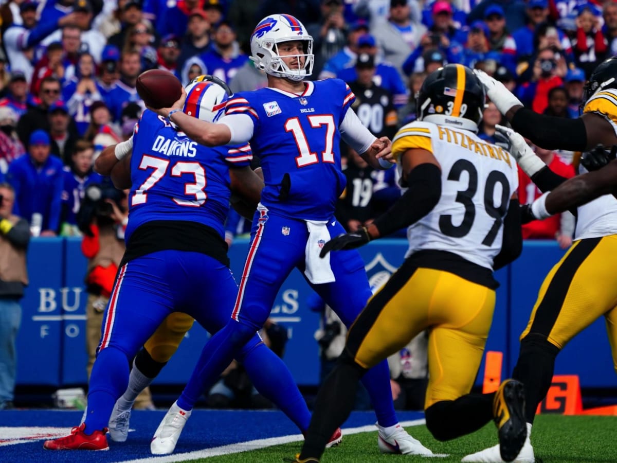 Buffalo Bills quarterback Josh Allen (17) passes against the Cleveland  Browns during an NFL game on Sunday, Nov. 10, 2019 in Cleveland, O.H. (AP  Photo/Rick Osentoski Stock Photo - Alamy