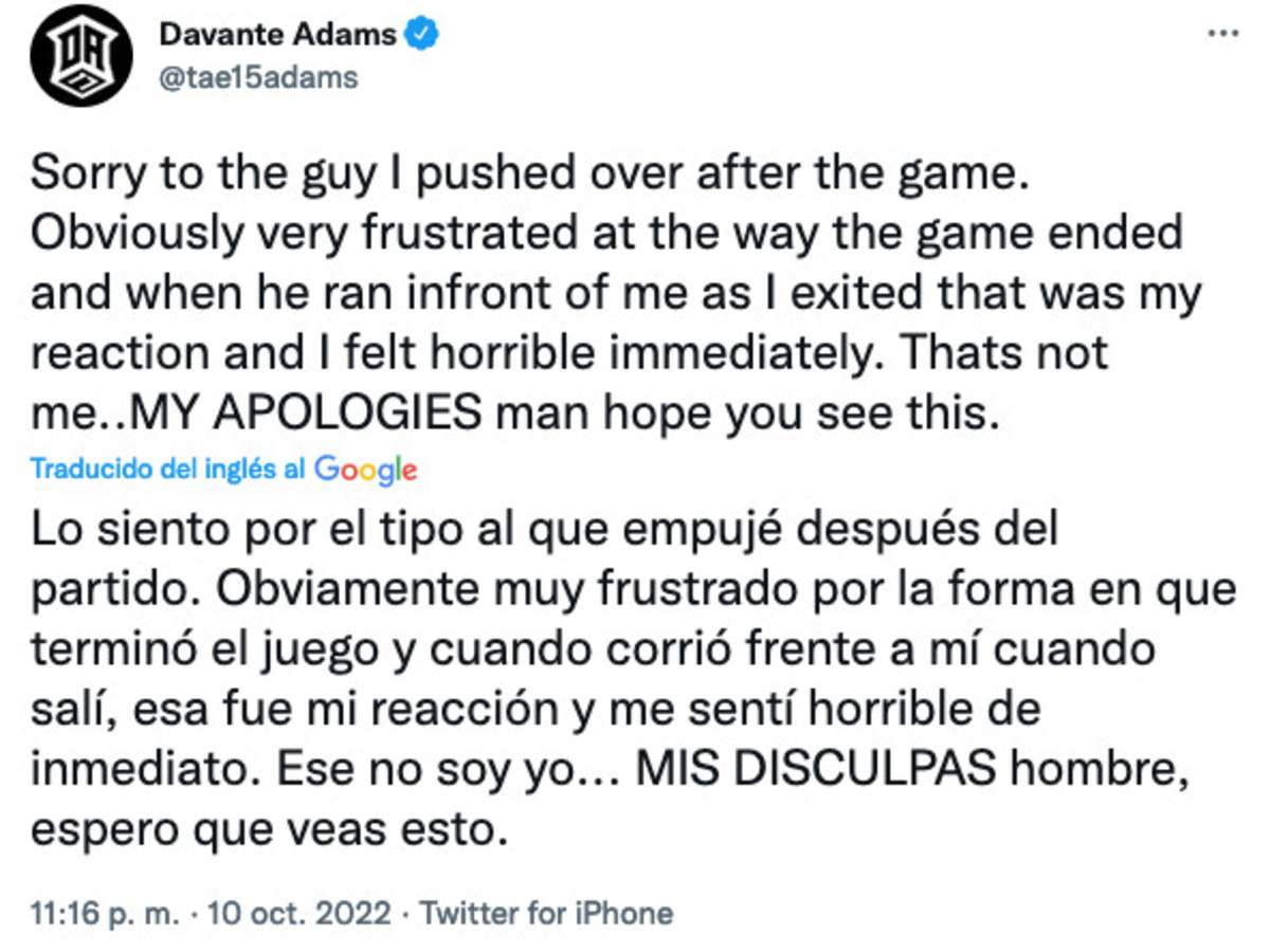 Esto es todo lo que sabemos sobre el empujón que Davante Adams le dio a un  trabajador - Para Ganar