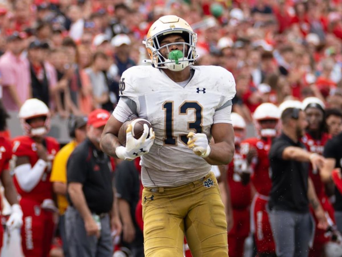 Notre Dame RB Audric Estime Breaks Through Big Against NC State - Sports  Illustrated Notre Dame Fighting Irish News, Analysis and More