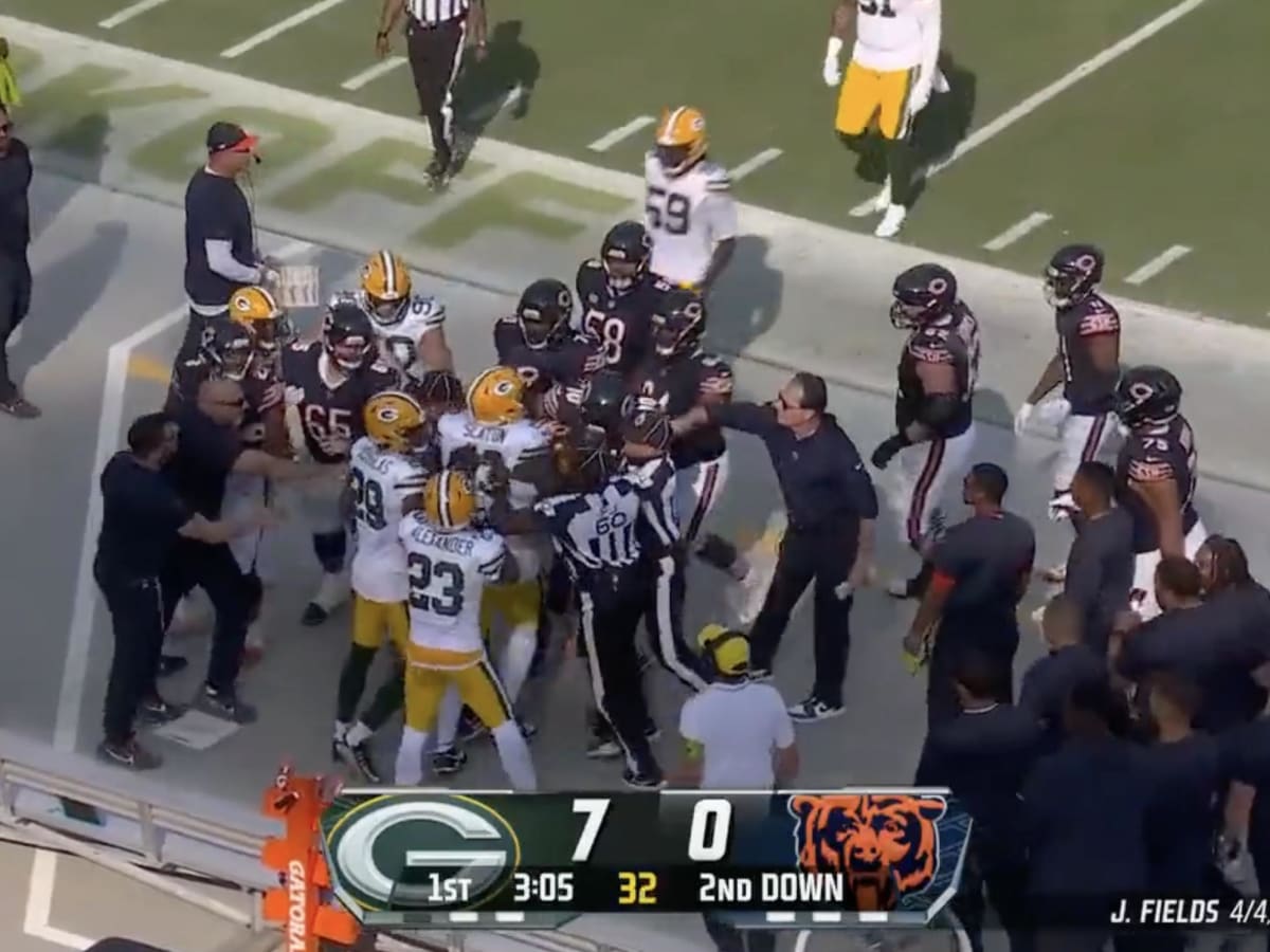 Fight Breaks Out in Packers-Bears Game After Hit on Justin Fields