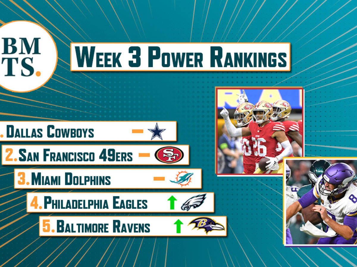 NFL Week 2 Power Rankings: 49ers move into top three, Dolphins