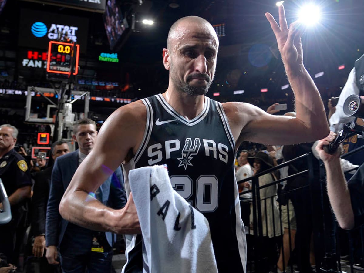 Manu ginobili best sale jersey retirement ceremony