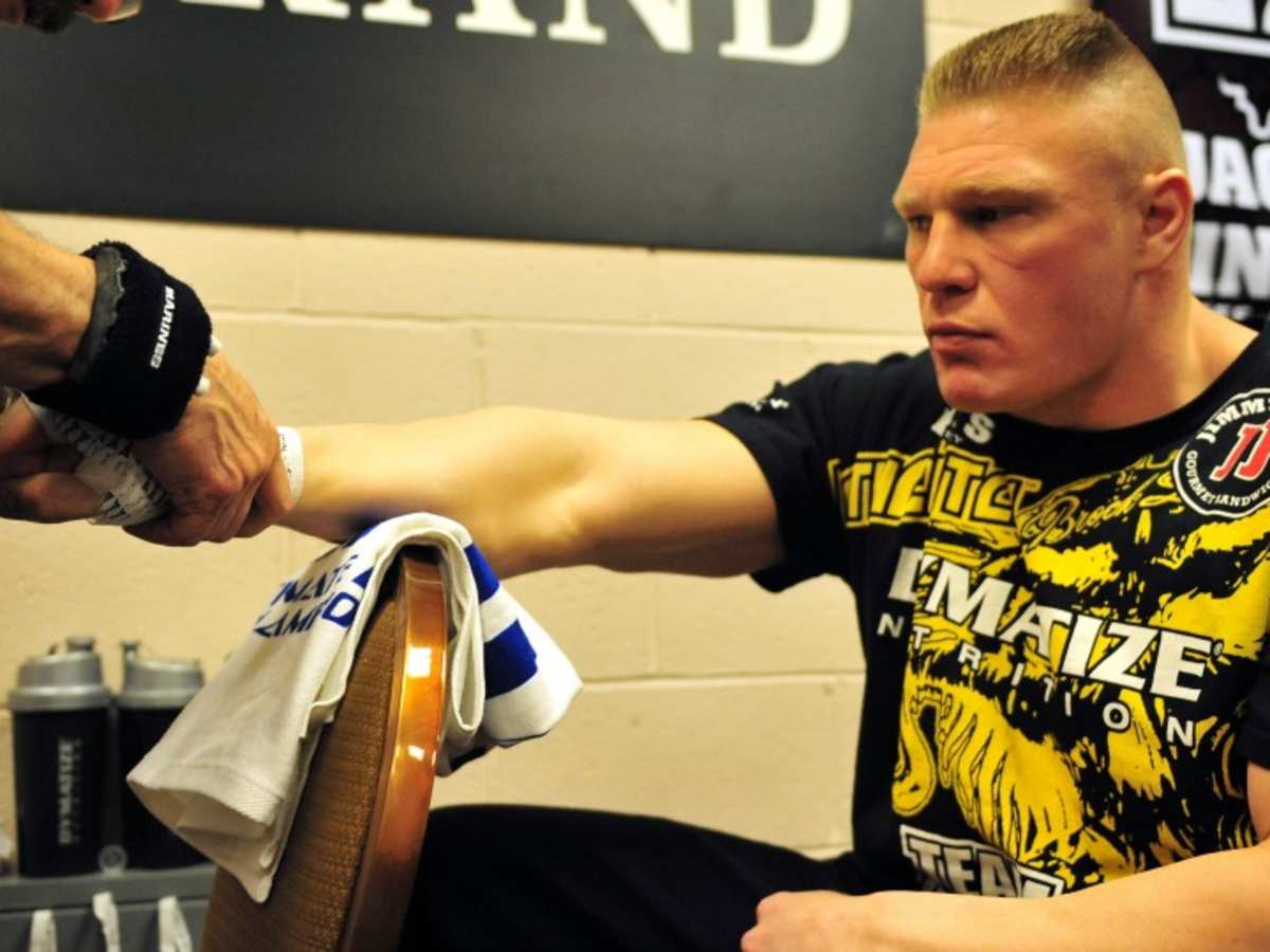 brock lesnar hand gloves