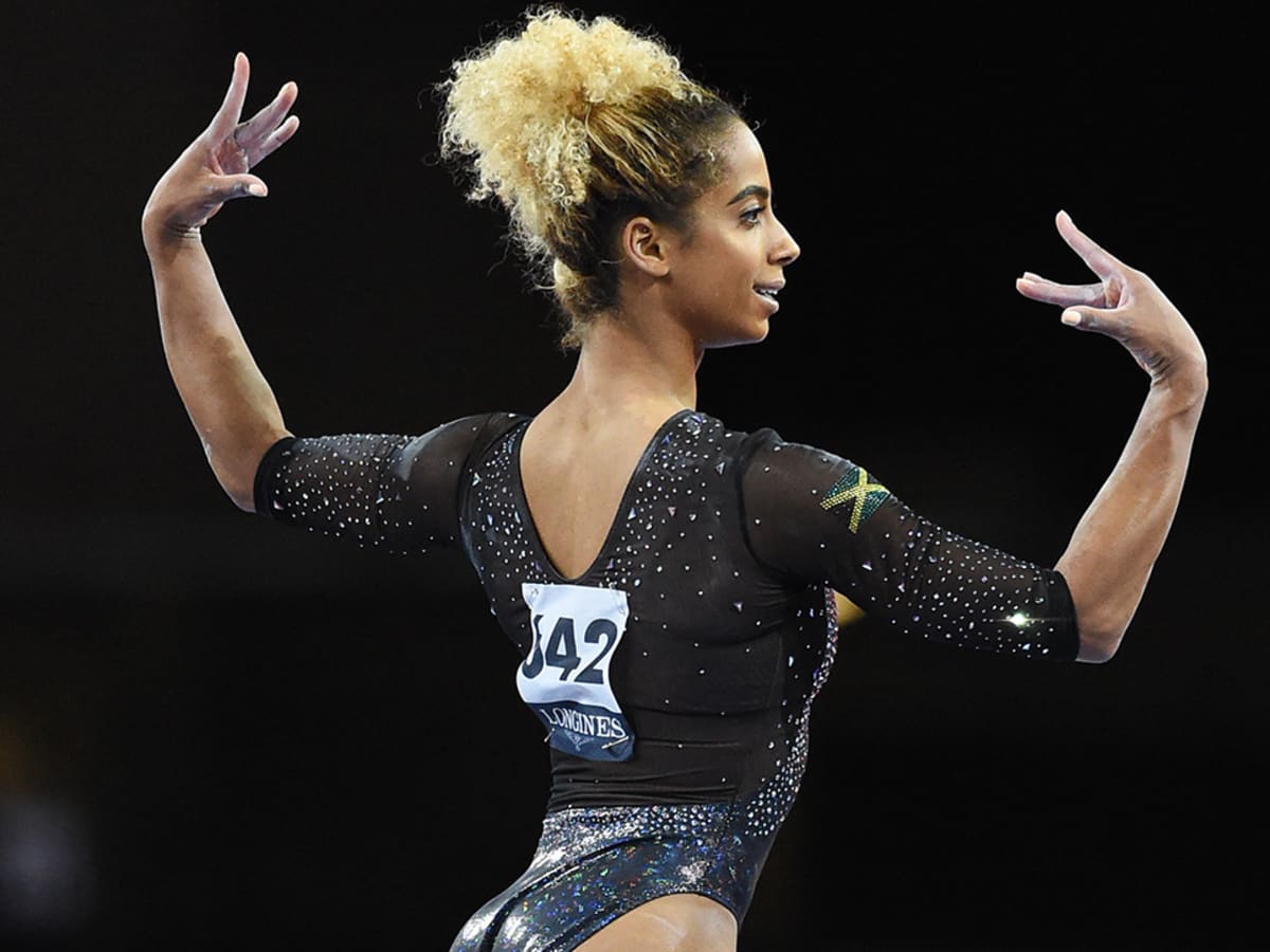 Tokyo Olympics Gymnast Danusia Francis performs with torn ACL