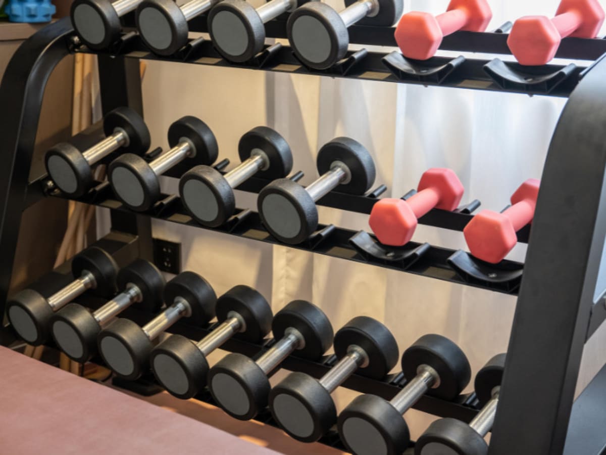 Rep dumbbell online rack