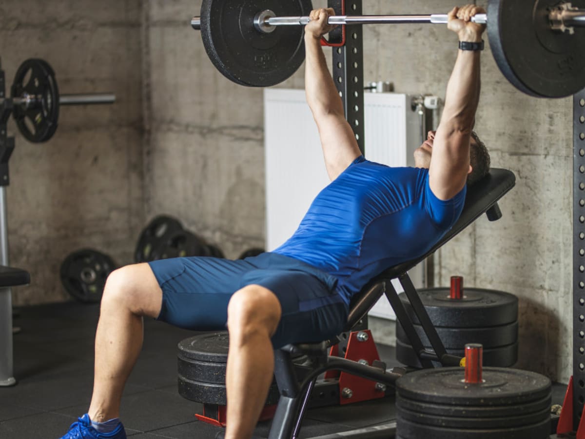 Foldable bench discount press for home