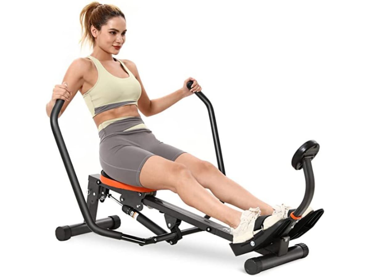 Rowing machine with 2025 full motion arms