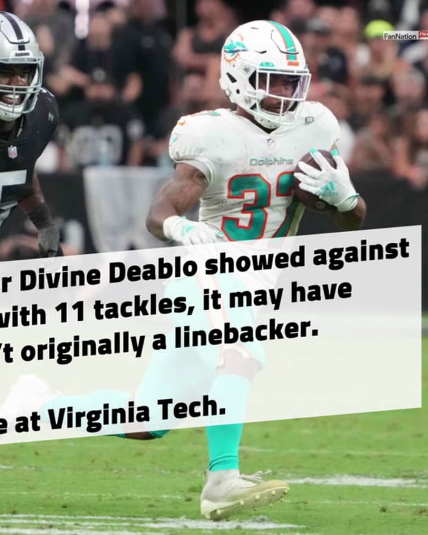 Divine Deablo Wearing the Green Dot in Minicamp (1) - Sports Illustrated  Las Vegas Raiders News, Analysis and More