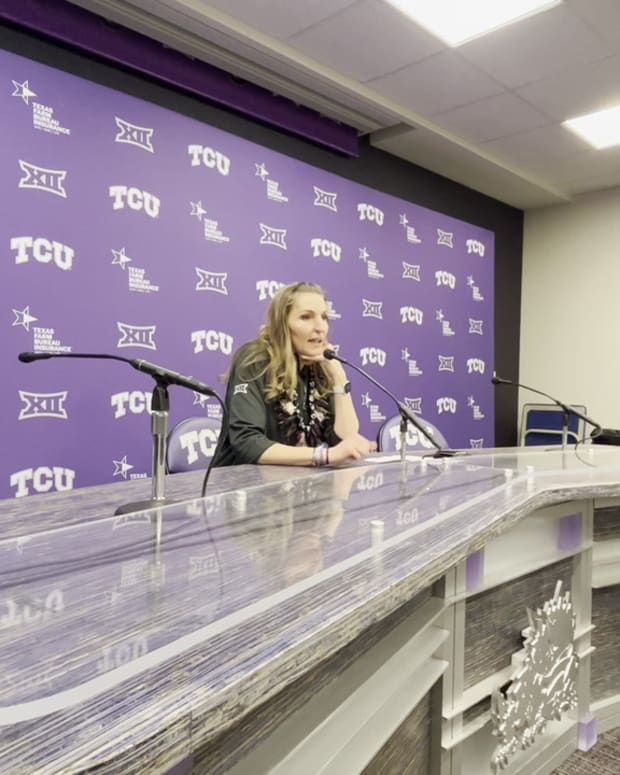 WATCH! TCU WBB Head Coach Raegan Pebley Press Conference 3/4