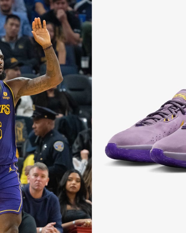 LeBron James' Sneakers Drop in Purple & Gold Lakers Colorway - Sports  Illustrated FanNation Kicks News, Analysis and More