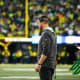 Oregon Ducks head coach Dan Lanning on the sideline against&nbsp;the Washington Huskies.