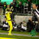 Oregon Ducks wide receiver Dont'e Thornton dances after a touchdown against&nbsp;the Washington Huskies.