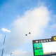 Fighter jets fly over Autzen Stadium before the Ducks played the Huskies.